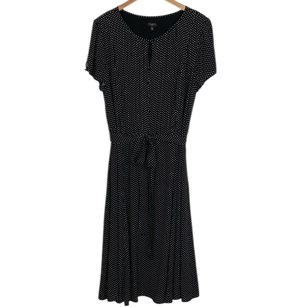 NEW Talbots Black & White Polka Dot Dress